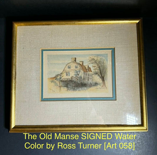 The Old Manse SIGNED Water Color by Ross Turner [Art 058]