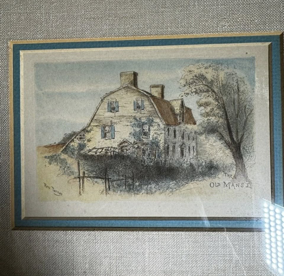 The Old Manse SIGNED Water Color by Ross Turner [Art 058]