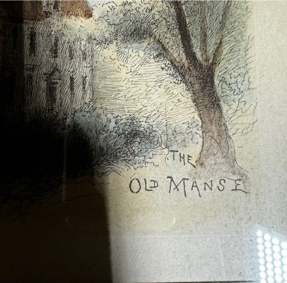 The Old Manse SIGNED Water Color by Ross Turner [Art 058]