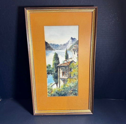 Tuscan Vila Rooftop Escape Painting SIGNED "Hully" [Art 059]