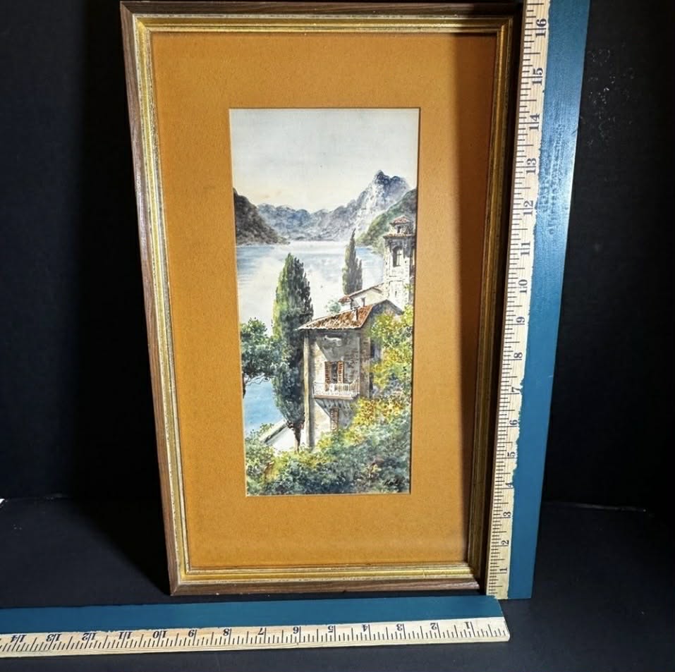Tuscan Vila Rooftop Escape Painting SIGNED "Hully" [Art 059]