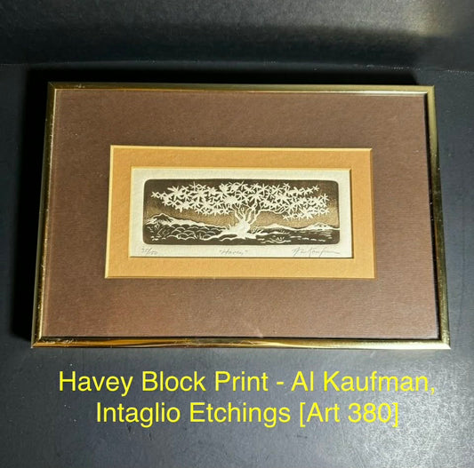 Havey Block Print - Al Kaufman, Intaglio Etchings [Art 380]