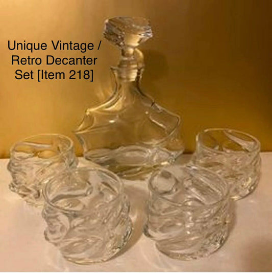 Unique Vintage / Retro Decanter Set [Item 218]