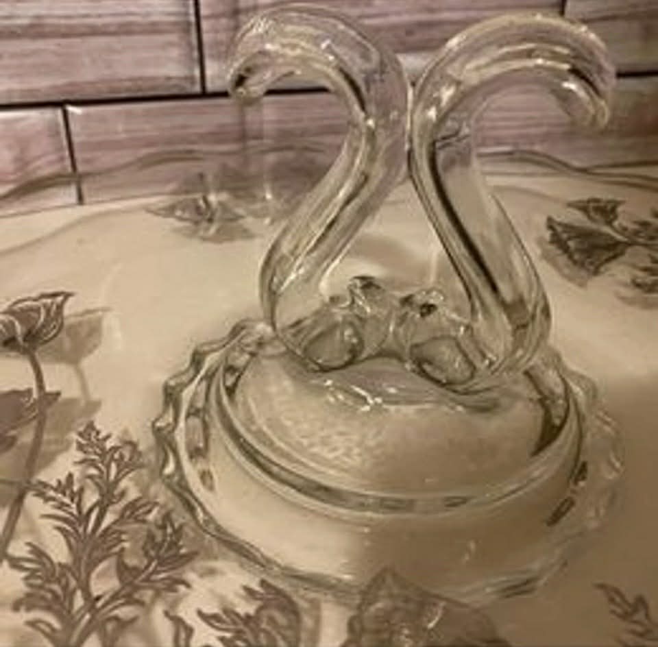 Silver Accented Service Platter 12” diameter [Item 022]
