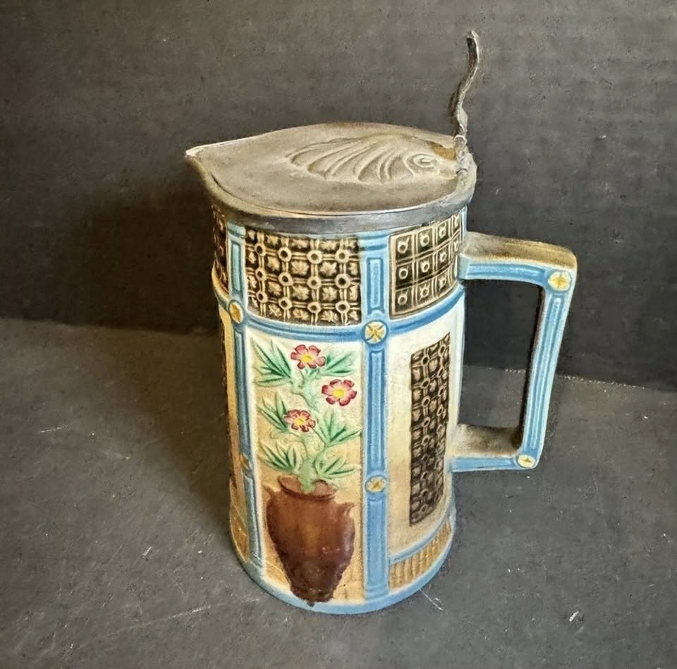 Rare Antique Wedgwood Majolica 'Luther' Jug c1884 [Item 0279]