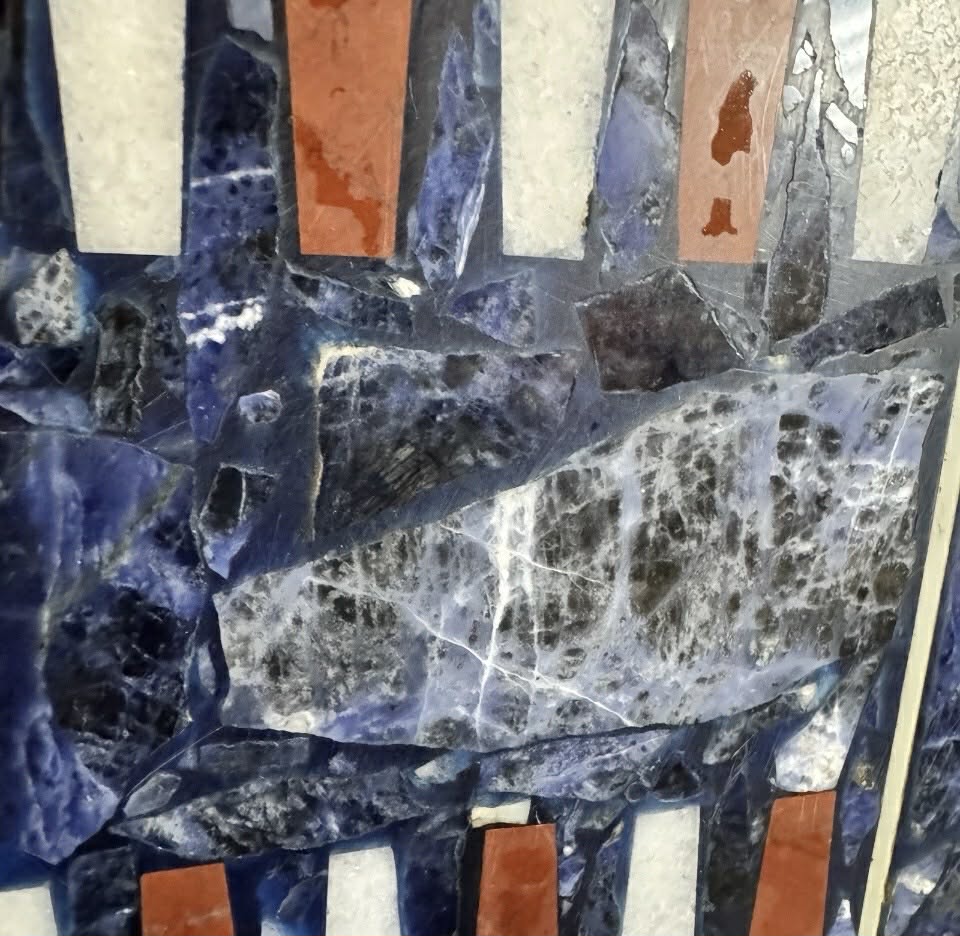 Marble? Backgammon Game Board, patriotic red white and blue [Item 0310]