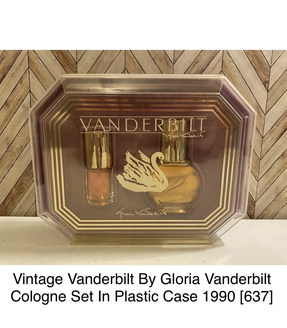 Vintage Vanderbilt By Gloria Vanderbilt Cologne Set In Plastic Case 1990 [637]