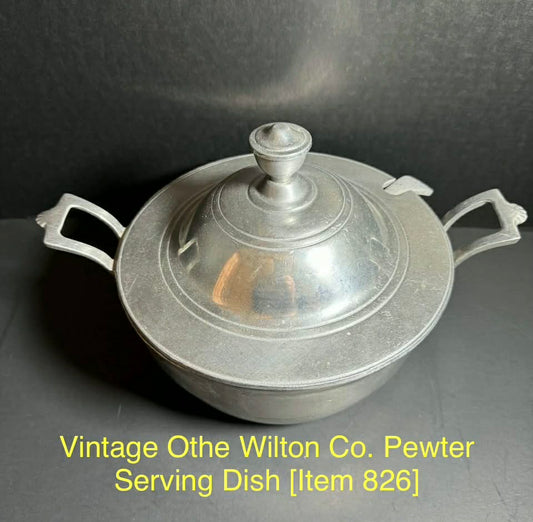 Vintage Othe Wilton Co. Pewter Serving Dish [Item 826]