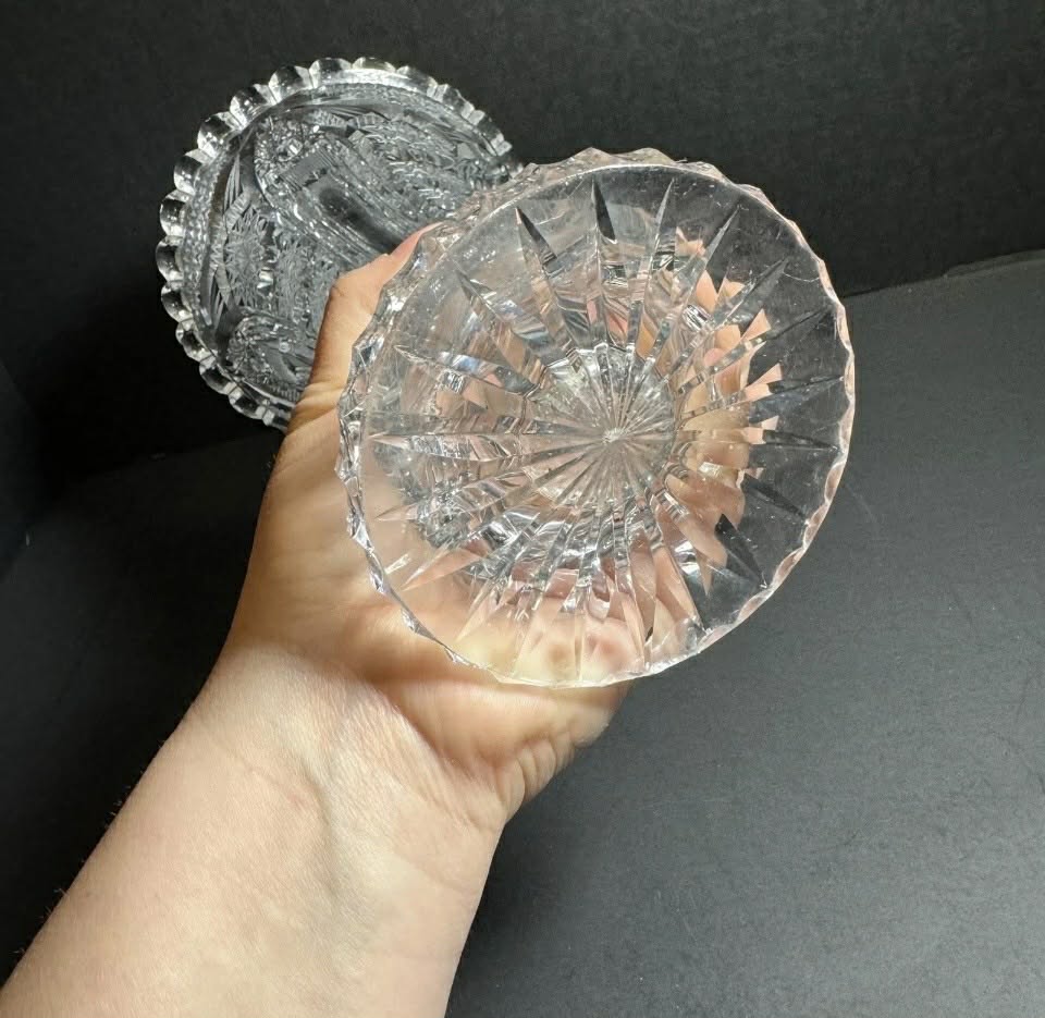 Cut Glass Flower Vase [Item 830]