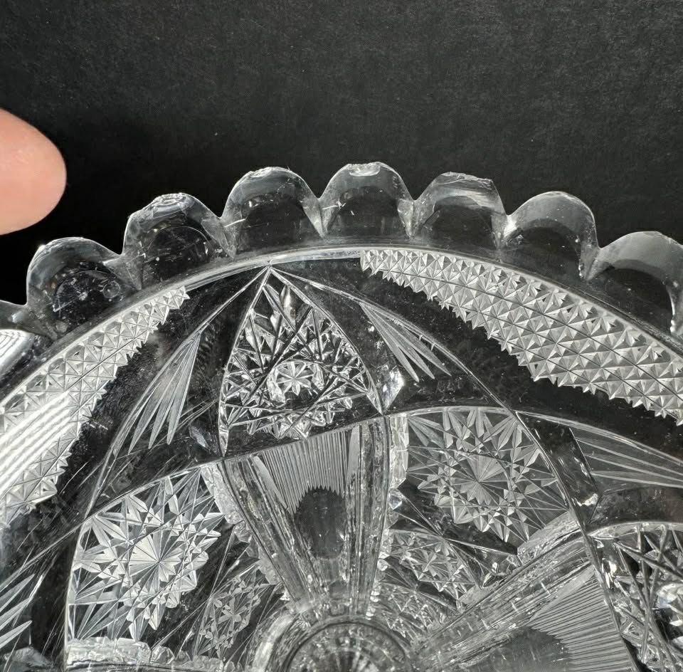 Cut Glass Flower Vase [Item 830]