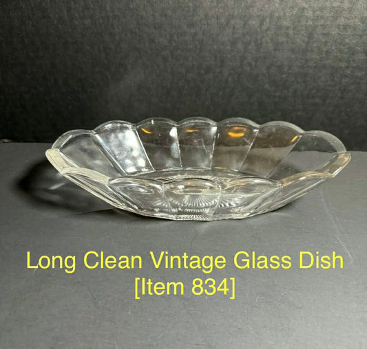 Long Clean Vintage Glass Dish [Item 834]