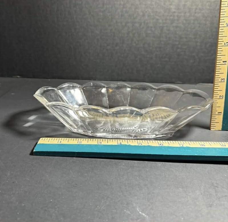 Long Clean Vintage Glass Dish [Item 834]