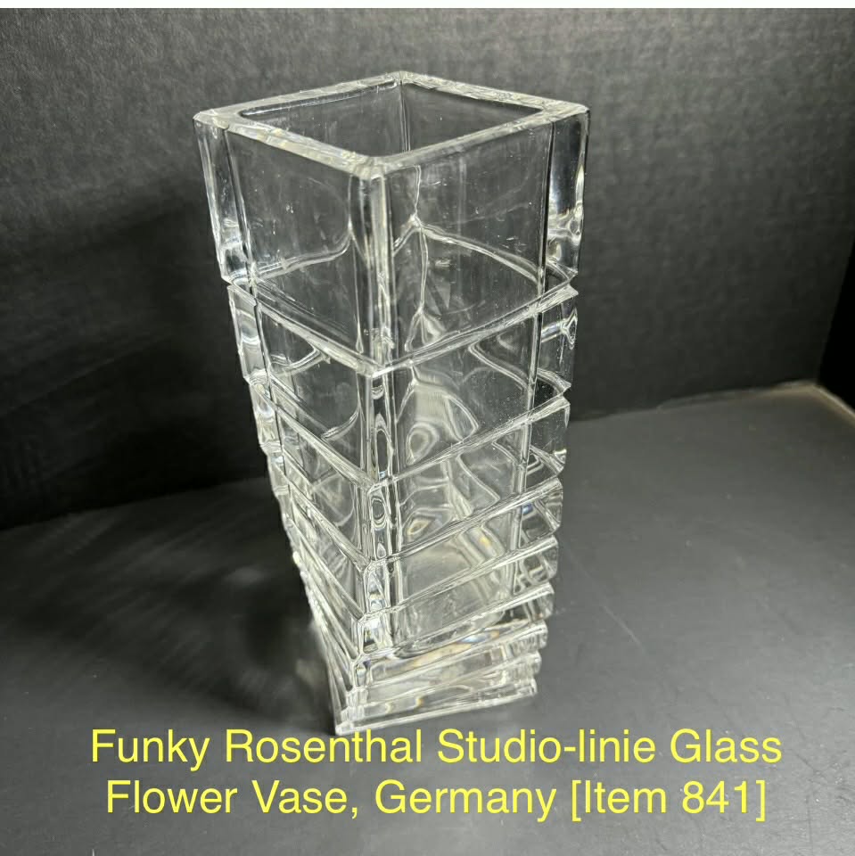 Funky Rosenthal Studio-linie Glass Flower Vase, Germany [Item 841]
