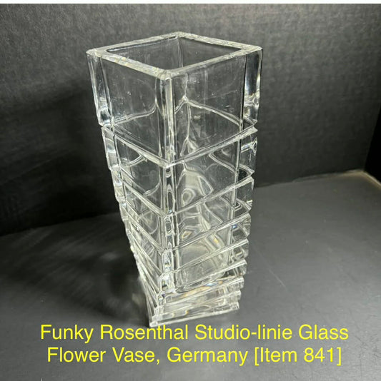 Funky Rosenthal Studio-linie Glass Flower Vase, Germany [Item 841]