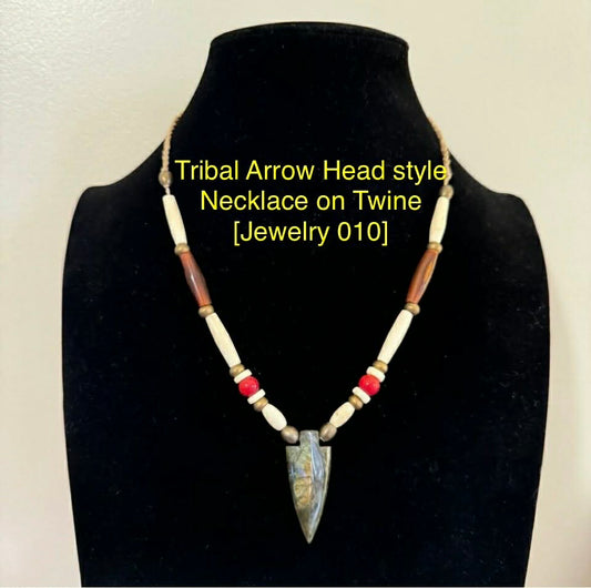 Tribal Arrow Head style Necklace on Twine [Jewelry 010]