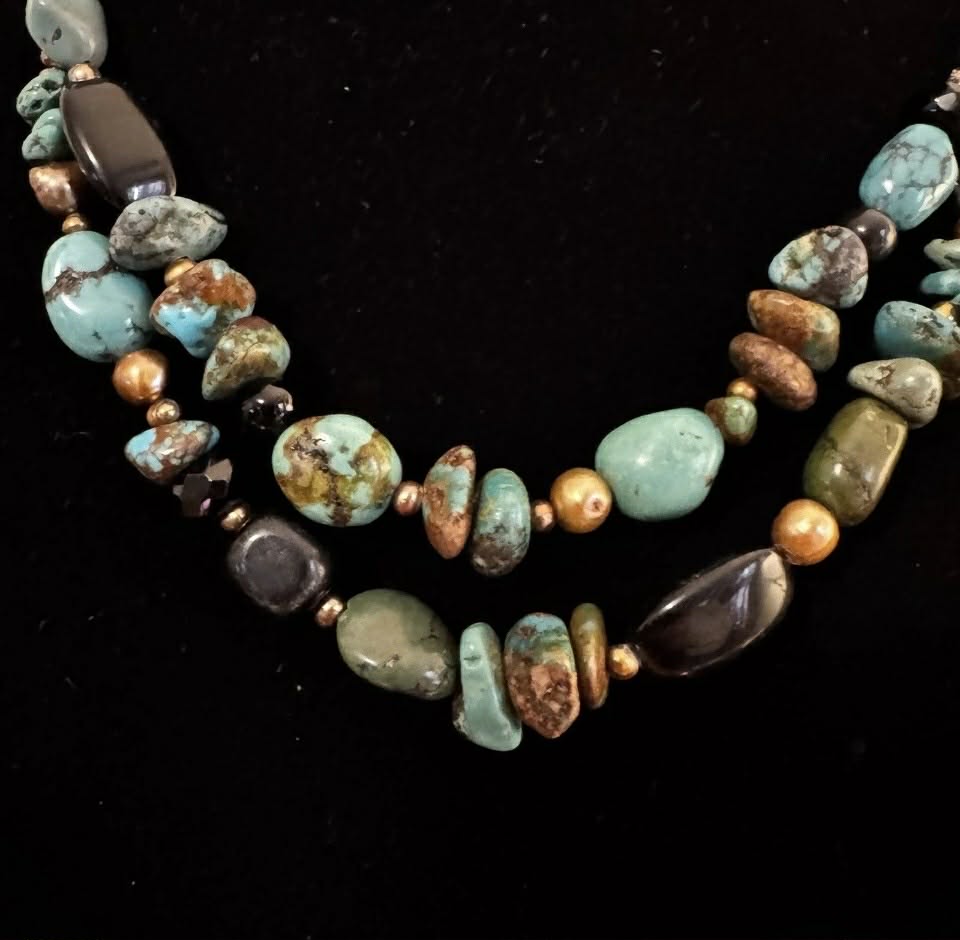 Marked "Peyote Bird 925" Turquoise Necklace [Jewelry 012]