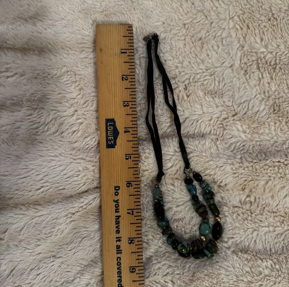 Marked "Peyote Bird 925" Turquoise Necklace [Jewelry 012]