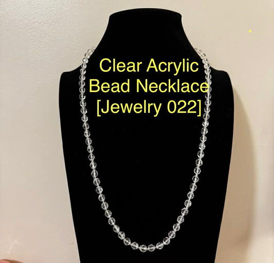 Clear Acrylic Bead Necklace [Jewelry 022]
