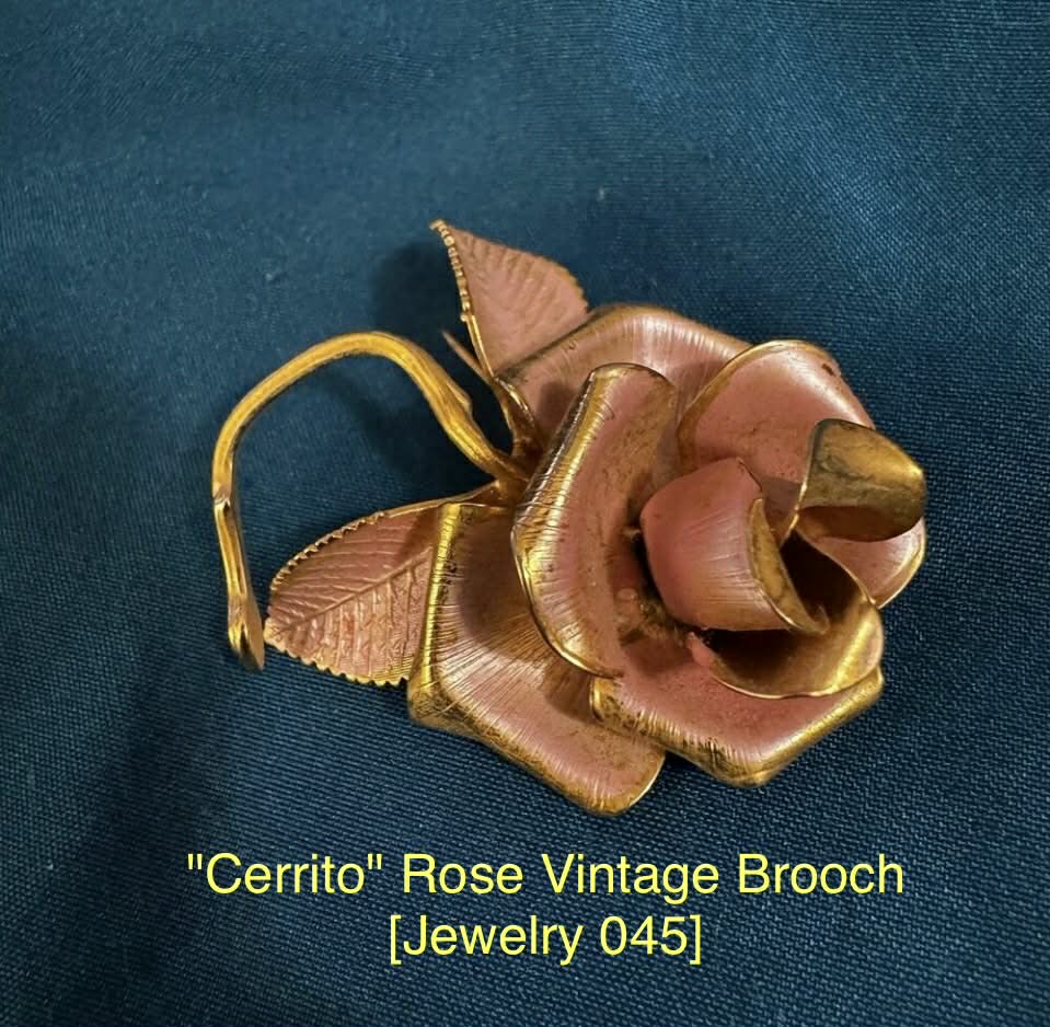 "Cerrito" Rose Vintage Brooch [Jewelry 045]