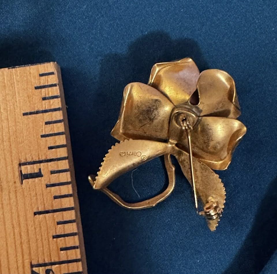 "Cerrito" Rose Vintage Brooch [Jewelry 045]